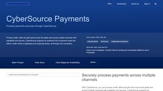 
                            9. CyberSource Payments Overview - Visa Developer