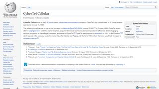 
                            2. CyberTel Cellular - Wikipedia