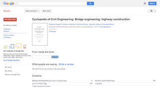 
                            9. Cyclopedia of Civil Engineering: Bridge engineering; highway ...