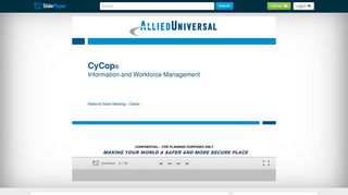 
                            6. CyCop® Information and Workforce Management - ppt ...