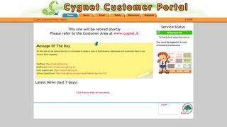 
                            2. Cygnet Customer Portal - Home