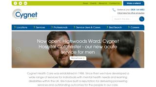 
                            1. Cygnet Health Care - A leading provider of mental health care