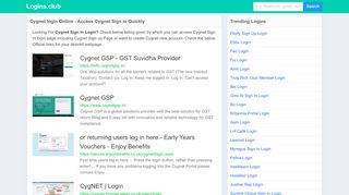 
                            6. Cygnet login Online - Access Cygnet Sign in Quickly - Logins.club