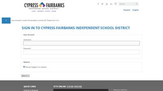 
                            3. Cypress-Fairbanks Independent School District :: Login - cfisd