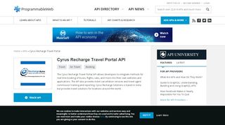 
                            5. Cyrus Recharge Travel Portal API | ProgrammableWeb