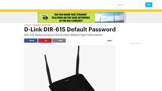 
                            3. D-Link DIR-615 Default Password - lifewire.com