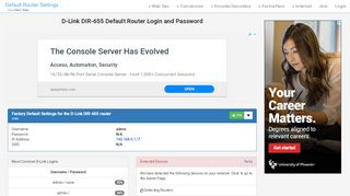 
                            1. D-Link DIR-655 Default Router Login and Password