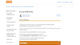 
                            4. D Link DIR-816L – OpenDNS