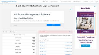 
                            7. D-Link DSL-2730B Default Router Login and Password