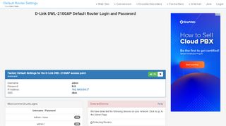 
                            8. D-Link DWL-2100AP Default Router Login and …