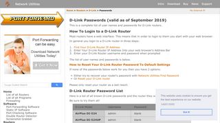 
                            3. D-Link Passwords for August 2019 - portforward.com