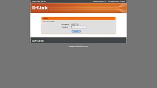 
                            1. D-LINK SYSTEMS, INC | WIRELESS ROUTER | LOGIN