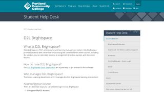 
                            7. D2L Brightspace | Student Help Desk at PCC