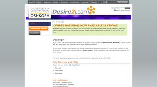 
                            8. D2L Login — UW Oshkosh Desire2Learn FAQ