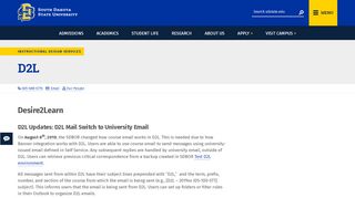 
                            9. D2L | South Dakota State University