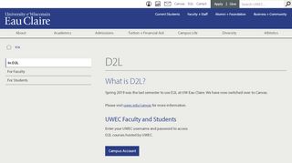 
                            3. D2L - uwec.edu