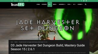 
                            2. D3 Jade Harvester Set Dungeon Build, Mastery Guide Season ...