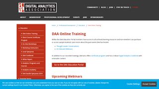
                            8. DAA Online Training - Digital Analytics Association