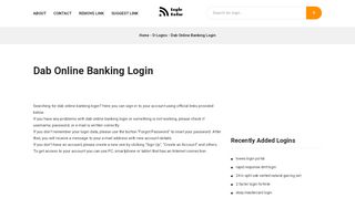 
                            4. Dab Online Banking Login - Sign In to Account in One Click