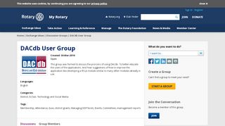 
                            7. DACdb User Group | My Rotary