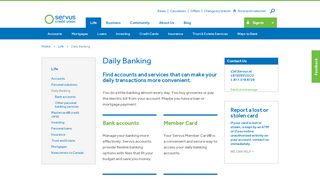 
                            3. Daily Banking - Servus Credit Union