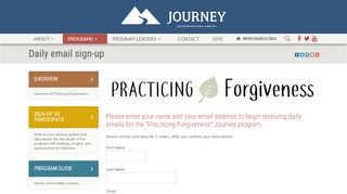 
                            7. Daily email sign-up | Journey - journey.newchurch.org