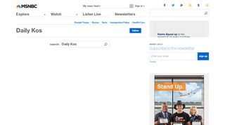 
                            7. Daily Kos news, video and community from MSNBC