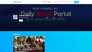 
                            2. Daily News Portal # 3 videos - dailymotion