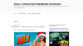 
                            7. Daily Updated Premium Account - Daily Updated …