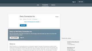 
                            3. Dairy Connection Inc | LinkedIn