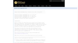 
                            6. DALnet's Server Application Form - The DALnet IRC Network