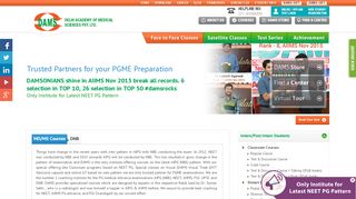 
                            9. DAMS Coaching for PG Medical Entrance Exam, AIPG(NBE/AIPG ...