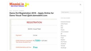 
                            5. *Dams Dvt Registation 2018 - Delhi Dams Visual Treat apply ...