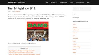 
                            8. Dams Dvt Registration 2018 (Eligiblity / Registration ...