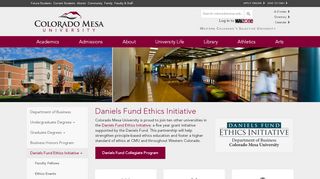 
                            8. Daniels Fund Ethics Initiative | Colorado Mesa University
