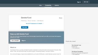 
                            6. Daniels Fund | LinkedIn