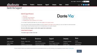 
                            7. Dante Via Support | Audinate