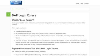 
                            4. DAP Login Xpress – DAP Documentation - Digital Access Pass