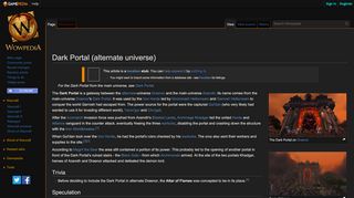 
                            1. Dark Portal (alternate universe) - Wowpedia - Your wiki guide to the ...