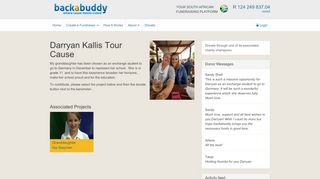 
                            5. Darryan Kallis Tour Cause | Charity - Profile | BackaBuddy