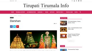 
                            8. Darshan - Tirupati Tirumala Info