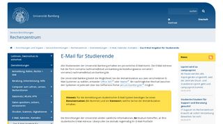 
                            7. Das E-Mail Angebot für Studierende - Uni Bamberg