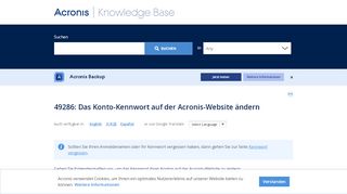 
                            3. Das Konto-Kennwort auf der Acronis-Website ändern ...