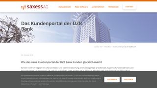 
                            5. Das Kundenportal der DZB Bank | Saxess AG