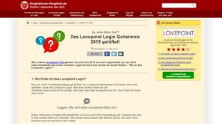 
                            4. Das Lovepoint Login Geheimnis 2019 gelüftet!