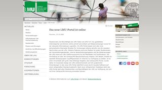 
                            5. Das neue LMU-Portal ist online - LMU München