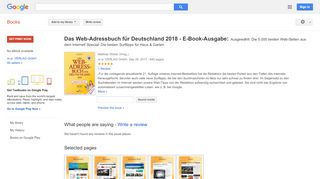 
                            4. Das Web-Adressbuch für Deutschland 2018 - E-Book-Ausgabe: ...