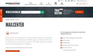 
                            11. Das Webmail Mailcenter von World4You