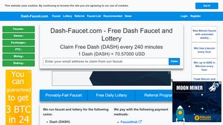 
                            9. Dash-Faucet.com - Free Dash Faucet and Lottery