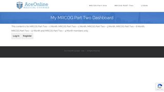 
                            4. DASHBOARD - Ace Online - RCOG Exam Preperation Courses